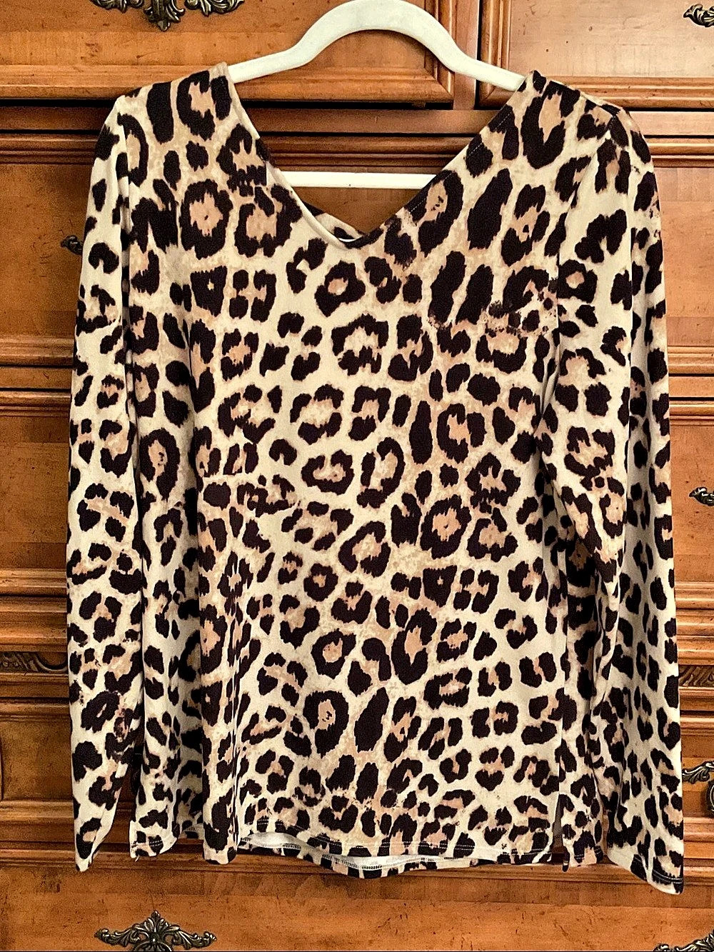 Leopard Print Long Sleeve Top